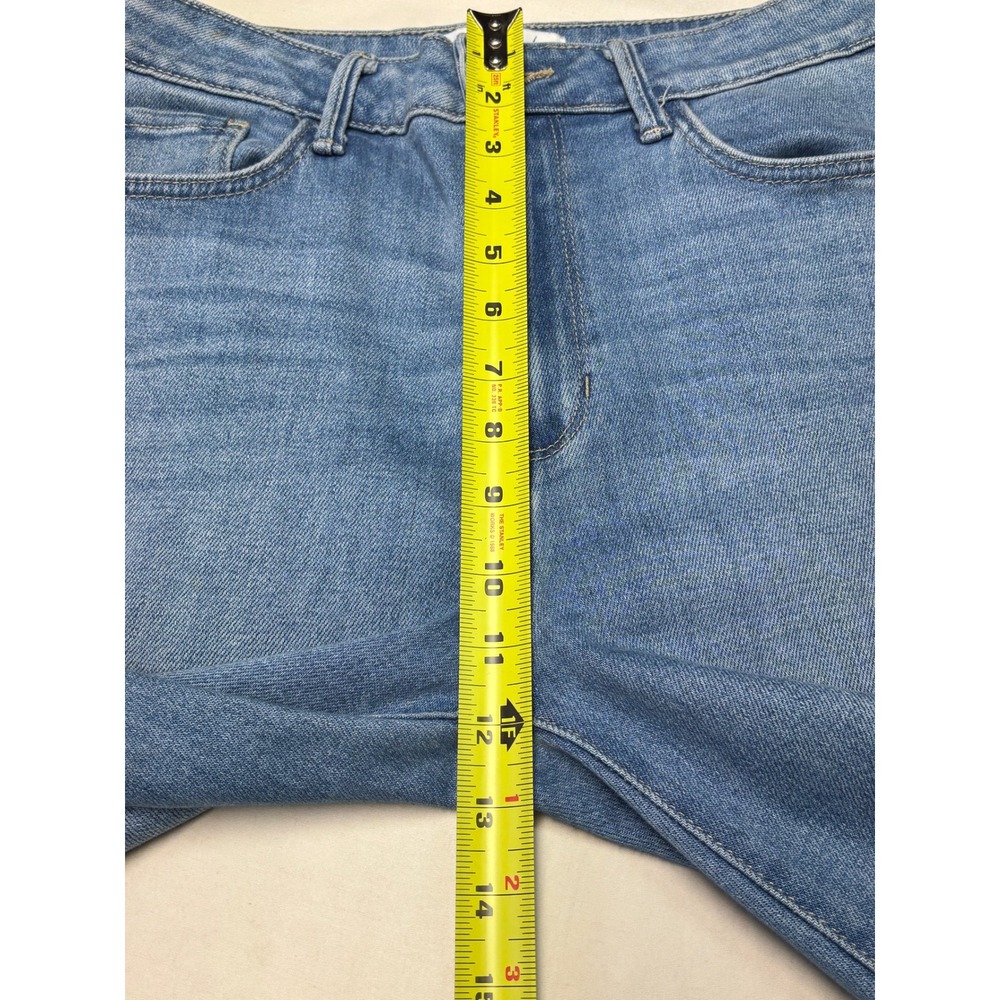Just Black Denim Flare Jeans Womens 28X33 Light Wash High Rise Made in USA - Picture 11 of 14